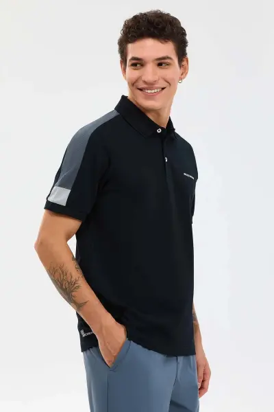 Skechers M Colorblock Detall Polo Tshırt S221047-3817  (1)